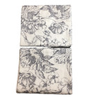 Wamsutta Pillow Shams White With Gray Flowers King 21 X 37 Cotton Envelope Close