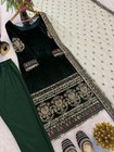 Velvet Suits Pakistani Salwar Kameez Readymade Palazzo Bollywood Wedding Party L