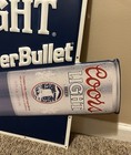 Coors Light The Silver Bullet Beer Advertising Metal Tin Sign 24  X 24  Vintage
