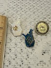 Vintage West Virginia Almost Heaven Lapel Pin State Map Lot Of 3 Pins