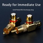Premium Rca Adapter Gold-plated Hifi L-shape Exchange Plug -noise Free Brand New