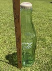 Vintage Coca-cola Green Glass Bottle 20    Tall  W  Plastic Cap Rare  Hard To Find