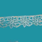 Vintage Lace Trim Lot 5pc Embroidered Floral Scalloped White Peach Cream Sewing