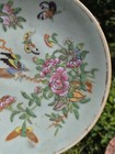 Nice Chinese Antique Late Qing Celadon Plate 7 5  Birds   Butterflies Af 