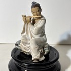 Vintage Small Mudman Shiwan Pottery Chinese Clay Man Flutist Figurine