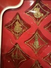 Vintage Solid Brass 3-d Christmas Ornaments Filigree Design Set Of 12 -taiwan