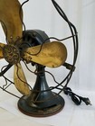 Original Antique General Electric Brass Blade Oscillating Fan 13  Type Auu Af1