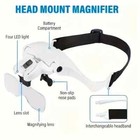 Magnifying Glass Led Light Head Loupe Jeweler Watch Bright Magnifier With 5 Lens