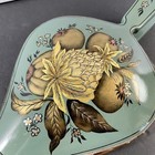Tole Style Fireplace Bellows Hand Painted Brass Leather Vintage Hearth Decor