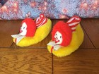 Vintage 1977 Mcdonalds Ronald Mcdonald Slippers Child s Size 8 Mcdonaldland