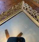 Set Of 3 Vintage Gold Tone Filigree Hollywood Regency Mirrored Vanity Trays