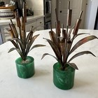 Vintage Brutalist Metal Floral Bouquet Sculpture  box3-04 