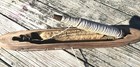 Antique Wood Boat Shuttle With Bobbin Textile Weaving Loom 22   