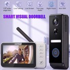 1080p Smart Doorbell Camera Ips Screen Two Way Video Intercom Home Security Bell