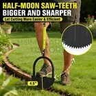 42  Half Moon Edger W Steel Blade And Long Rubber Handle Saw-tooth Garden Tool