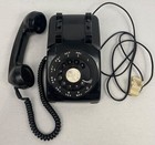 Vintage Bell System Western Electric Black Rotary Dial Desk Telephone  500 1960s