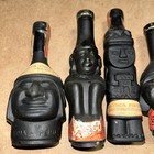 Vintage 6 Inca Pisco Miniature Mini  Black Bottles Ranuzzi Peru 1970s