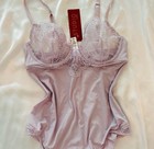 La Perla Lace Lilac light Purple Silk Blend Bodysuit Size S  Nwt