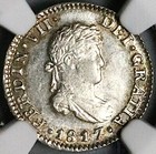 1817 Ngc Ms 63 Mexico 1 2 Real Ferdinand Vii Colonial Spain Coin  24090702c 