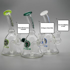 Mini 6  Inch Hour Glass Hookah Water Pipe Glass Tobacco Bong Asst Color Lip