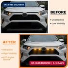 Led Front Grill Lights For Toyota Rav4 2019-2025 Amber Grille Lamp Accessories