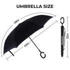 Inverted Umbrella  49 Inch Double-layer Vented Reverse Umbrella  Windproof Wa   