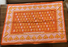 African Textile Fabric 57 x41 5  Nida Nzito Khanga Pamba Ya Tanzania Giga Orange