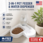 Automatic Pet Water Bowl Cat Dog Drinking Feeding Bowl Moisture Proof Dual Use