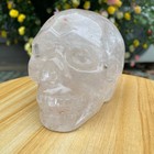 3 08lb Top  White Melting Quartz Hand Carved Crystal Skull Gem Reiki Healing