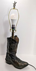 Vintage Mid Century Western  Cowboy Boot   Rope Table Lamp   Shade Works