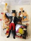 Vintage Cake Decorations Circus Set W  Candles Ringmaster New Hong Kong 1970s