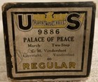 Vintage Us Player Music Rolls Player Piano Word Roll  palace Of Peace   9886