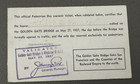 Original Pedestrian Day Ticket Golden Gate Bridge May 27  1937 San Francisco Ca 
