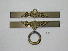 B-15  Antique Ornate Brass Bell Pull Hardware 6   150mm  2 Pc Hanger Set