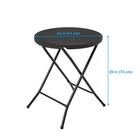 Mainstays 24 Inch Round Folding Bistro Table  Black