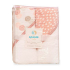 Baby Hooded Bath Towel Set 2 Pack With Muslin Printed Hood  Pink Shells