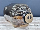 Large Libbey Brown Glass  this Little Pig Went To Market   Piggy Bank 5 Gallon 