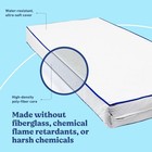 Portable Crib Mattress Pad Foam Waterproof Mini Lightweight Fiber Core 5-inch