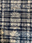Vtg Bluewhite Woven Ikat Guatemalan Corte Skirt Fabric Material Textile 35   x144   