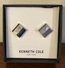 Kenneth Cole New York Cufflinks Silver Square Cuff Links New In Box