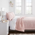 King Lofty Microfiber Printed Comforter Light Pink white Floral - Room