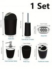 6pcs Bathroom Accessory Set - Lotion Dispenser  Toothbrush Holder
