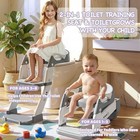 2-in-1 Toddler Potty Training Toilet Seat With Step Stool Ladder     Adjustable   