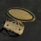 Vintage Stratton Lip View Lipstick Holder Mirror Black Enamel Gold England
