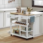 Hoobro Kitchen Island Kitchen Island Cart Island Table 35 4 d X 15 7 w X 34 4 h