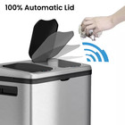 16 Gal    61 Liter Stainless Steel Rectangular Open Top Household Metal Trash Ca