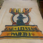 4 Rare Vintage Hula s Bar   Lei Stand Beach Towels Waikiki Aloha Hawaii