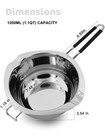 Double Boiler Pot Set  1200ml 2800 Ml 1200ml Multicolor  Silver