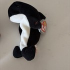 3 Pieces Ty Beanie Baby Lot Echo Dolphin Waves Orca Crunch Shark 1996 Pvc W tags