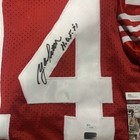 Autographed signed Ya Y a  Tittle Hof 71 San Francisco Red Jersey Jsa Coa